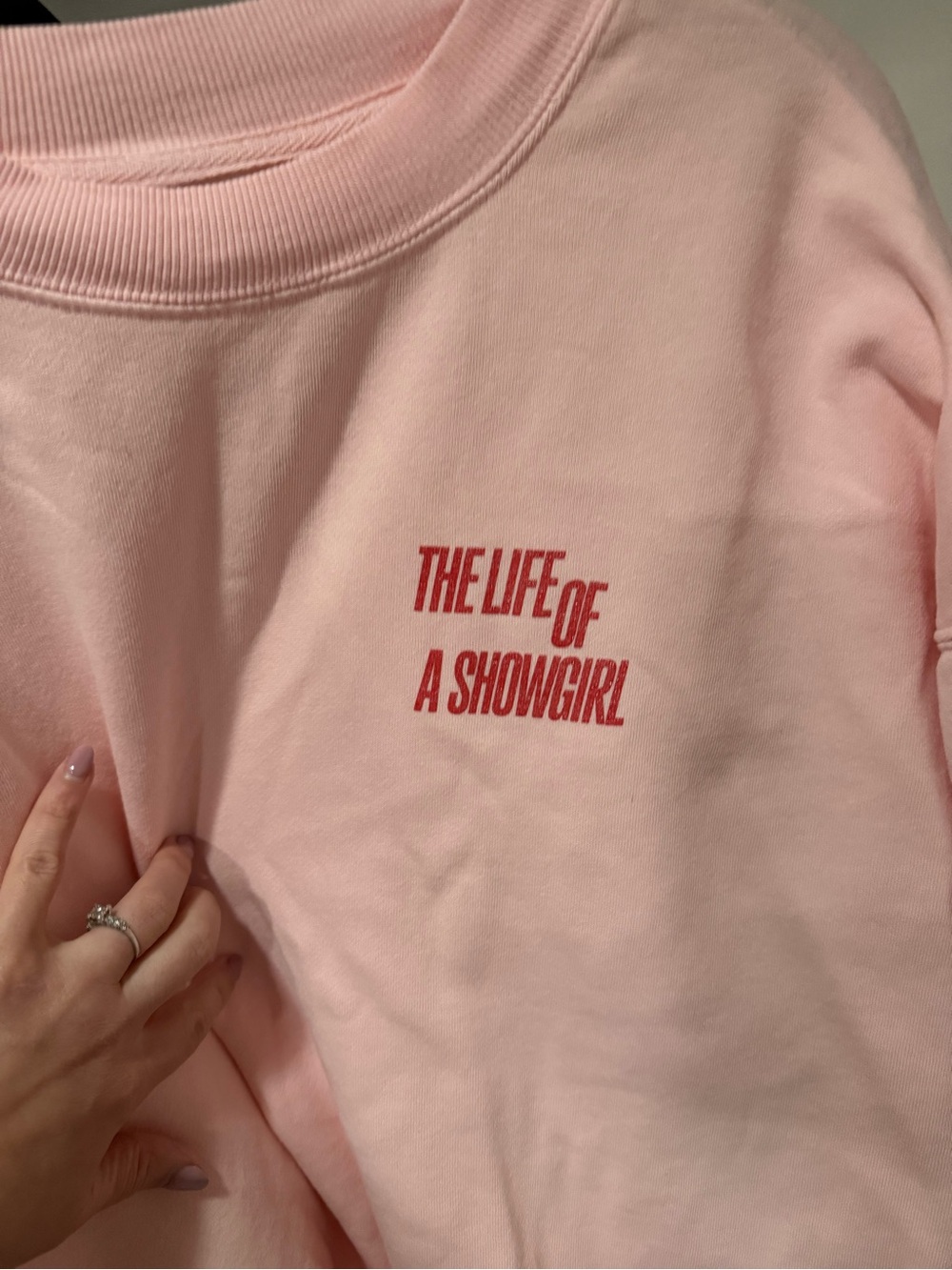Taylor Swift Honey Crewneck Sweatshirt with Red Chest Text - Picture 4 of 5